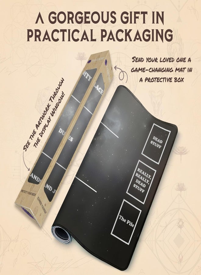 Paramint Instructional - Black - Library Bottom (Stitched) - MTG Playmat - Compatible with Magic The Gathering Playmat - Play MTG, YuGiOh, TCG - Original Play Mat Art Designs & Accessories - Image 4